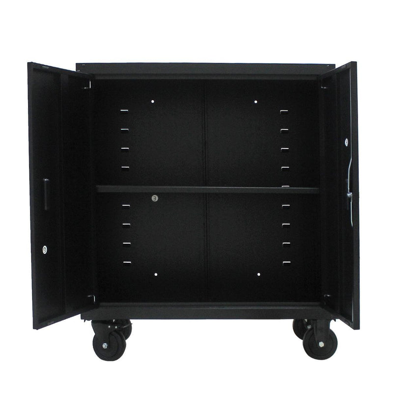 MetalStorage Cabinet with Locking Doors and One  Adjustable Shelves With 4 Wheels - Urban Living Furniture (Los Angeles, CA)