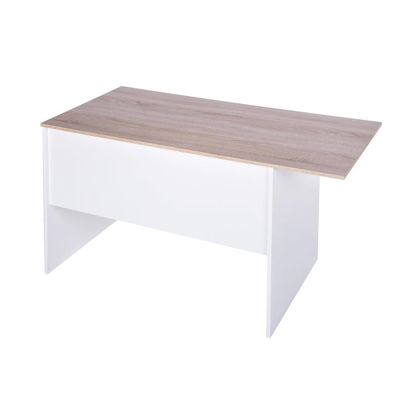 47.4" L Computer Desk with movable bookcase, oak & white - Urban Living Furniture (Los Angeles, CA)