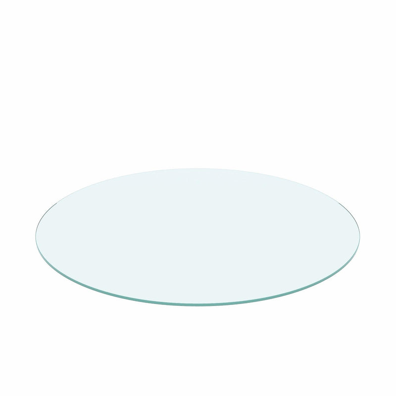 36" Inch Round Tempered Glass Table Top Clear Glass 1/4" Inch Thick Flat Polished Edge - Urban Living Furniture (Los Angeles, CA)