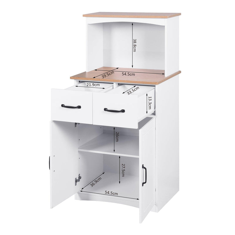 Wooden Kitchen Cabinet White PantryStorage Microwave Cabinet withStorage Drawer - Urban Living Furniture (Los Angeles, CA)