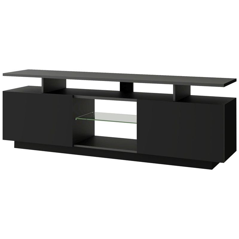 Modern TV Stand for TVs up to 65inches with LED lights, 16 Colors, for Livingroom, Bedroom, Black - Urban Living Furniture (Los Angeles, CA)