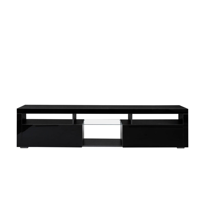 BlackModern simple TV cabinet，2Storage Cabinet with Open Shelves for Living Room Bedroom - Urban Living Furniture (Los Angeles, CA)