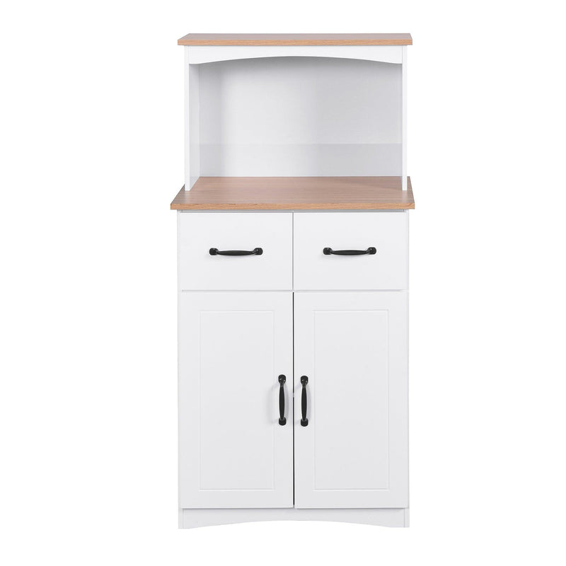 Wooden Kitchen Cabinet White PantryStorage Microwave Cabinet withStorage Drawer - Urban Living Furniture (Los Angeles, CA)