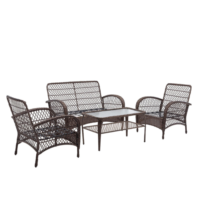 4pcs Outdoor FurnitureModern Wicker set - Urban Living Furniture (Los Angeles, CA)