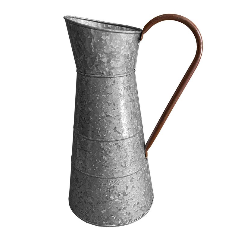 Farmhouse Style Galvanized Metal Jug with Handle, Gray - Urban Living Furniture (Los Angeles, CA)