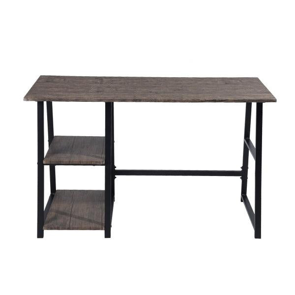 47.4"W X 19.7"D X 28.9"H Wooden Desk with 2Storage Racks - WALNUT & BLACK - Urban Living Furniture (Los Angeles, CA)