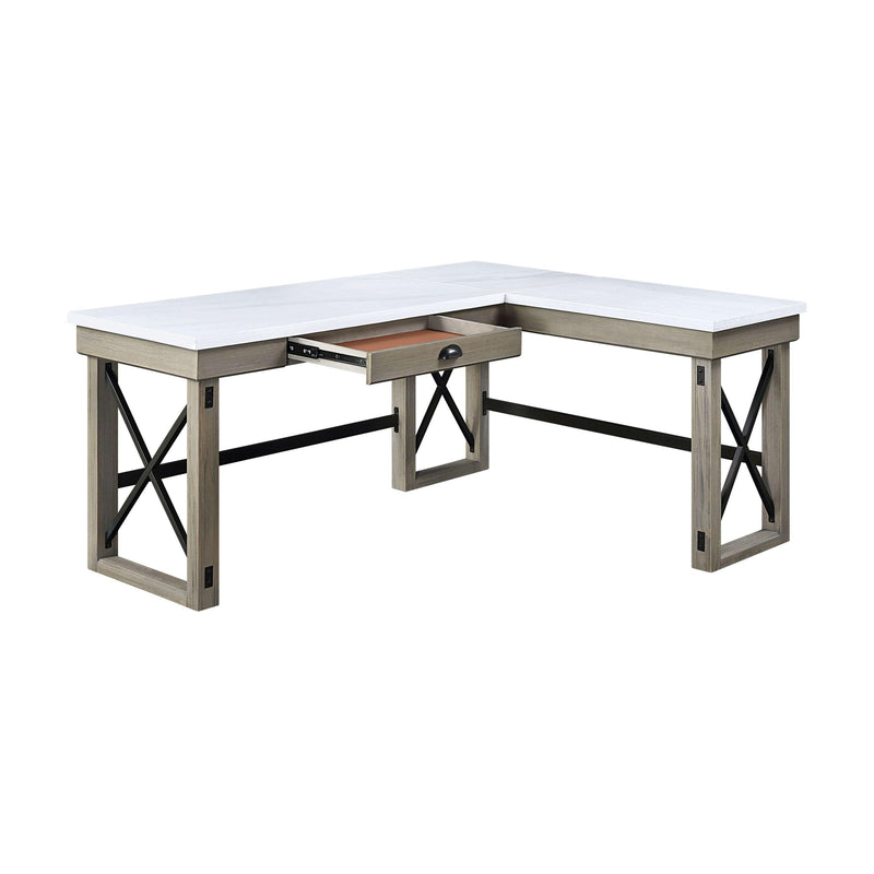 ACME Talmar Writing Desk w/Lift Top in Marble Top & Rustic Oak Finish OF00055 - Urban Living Furniture (Los Angeles, CA)