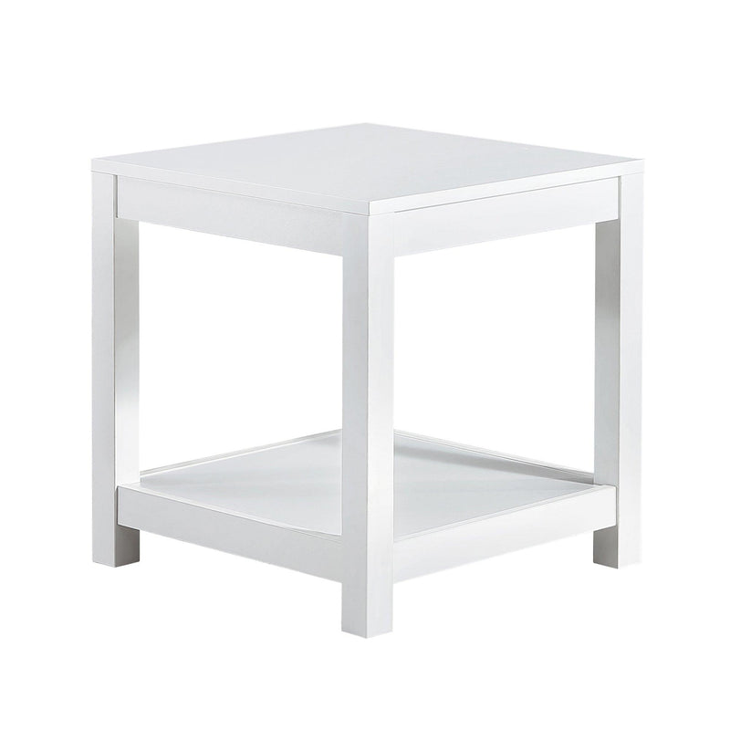 Simple white side table , 2-tier small space end table ,modern night stand, sofa table, side table withStorage shelve - Urban Living Furniture (Los Angeles, CA)