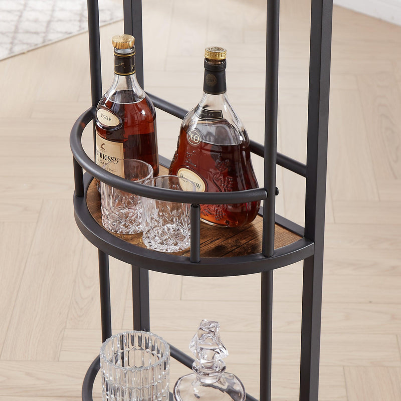 Bar table and stool set with 2 bar stools, with bottle holder, glass holder and side organizer, multifunctional high bar table with space for 8 bottles and 9 glasses. - Urban Living Furniture (Los Angeles, CA)