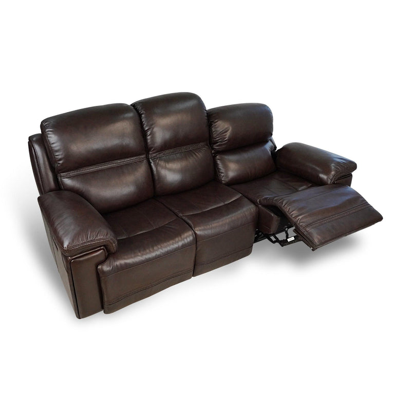 Timo Top Grain Leather Power Reclining Sofa | Adjustable Headrest | Cross Stitching - Urban Living Furniture (Los Angeles, CA)