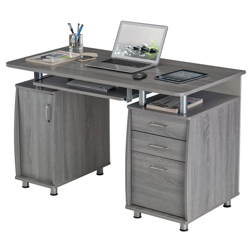 Techni Mobili Complete Workstation Computer Desk withStorage, Grey - Urban Living Furniture (Los Angeles, CA)