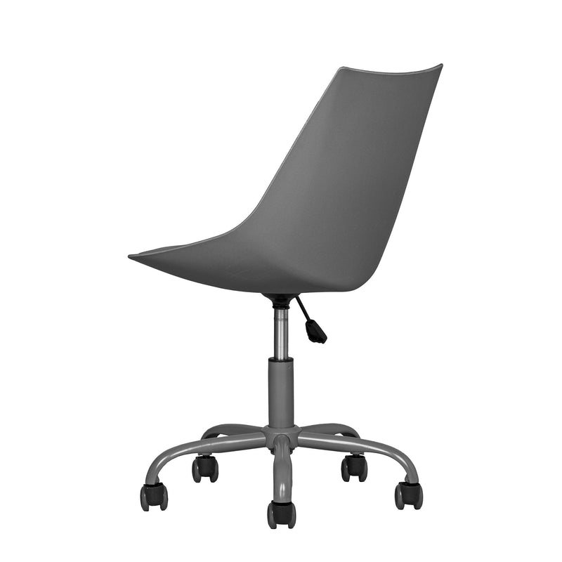 Home Office Desk Chair Computer Chair Fashion Ergonomic Task Working Chair with Wheels Height Adjustable Swivel PU Leather Grey