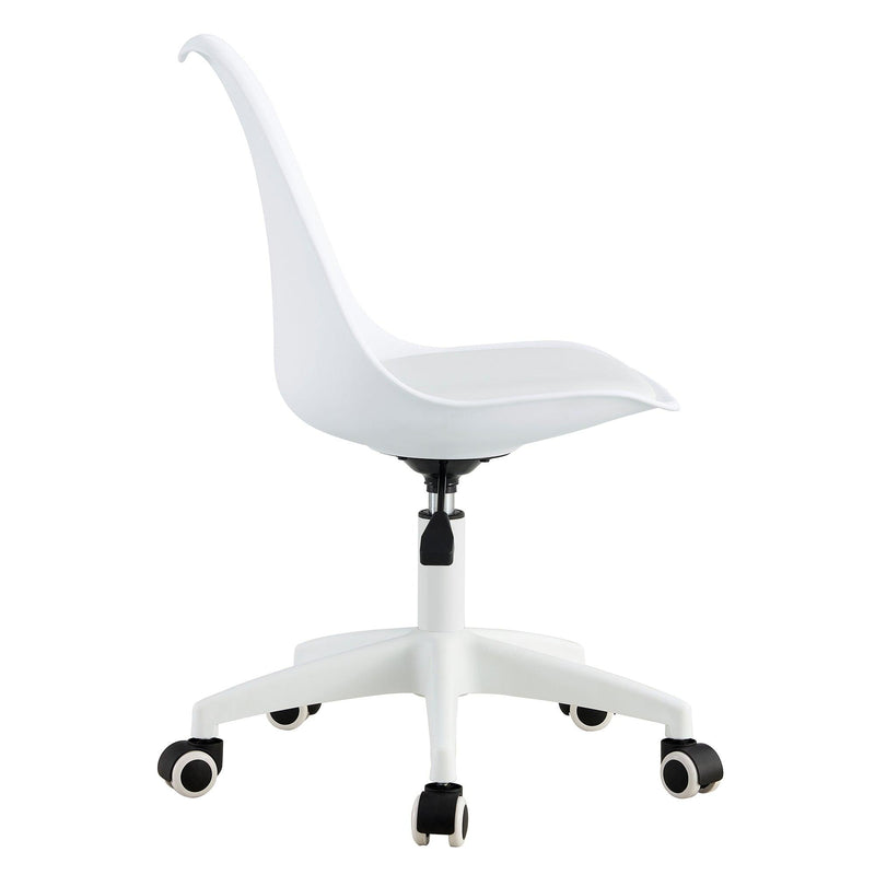 Modern Home Office Desk Chairs, Adjustable 360 °Swivel  Chair Engineering  Plastic Armless Swivel Computer  Chair With Wheels for Living Room, Bed Room Office Hotel Dining Room and White. - Urban Living Furniture (Los Angeles, CA)