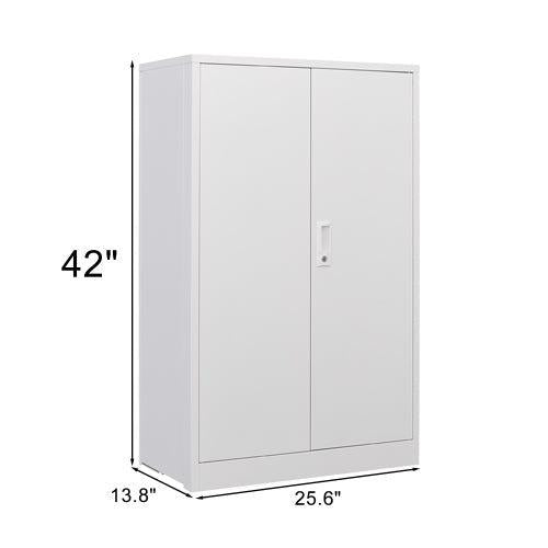 MetalStorage Cabinet with Locking Doors and Adjustable Shelf, Folding FilingStorage Cabinet , FoldingStorage Locker Cabinet for Home Office,School,Garage, White - Urban Living Furniture (Los Angeles, CA)