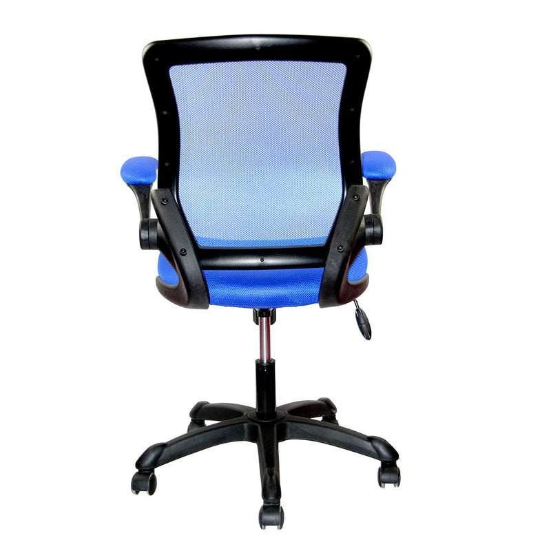 Techni Mobili Mesh Task Office Chair with Flip Up Arms, Blue - Urban Living Furniture (Los Angeles, CA)