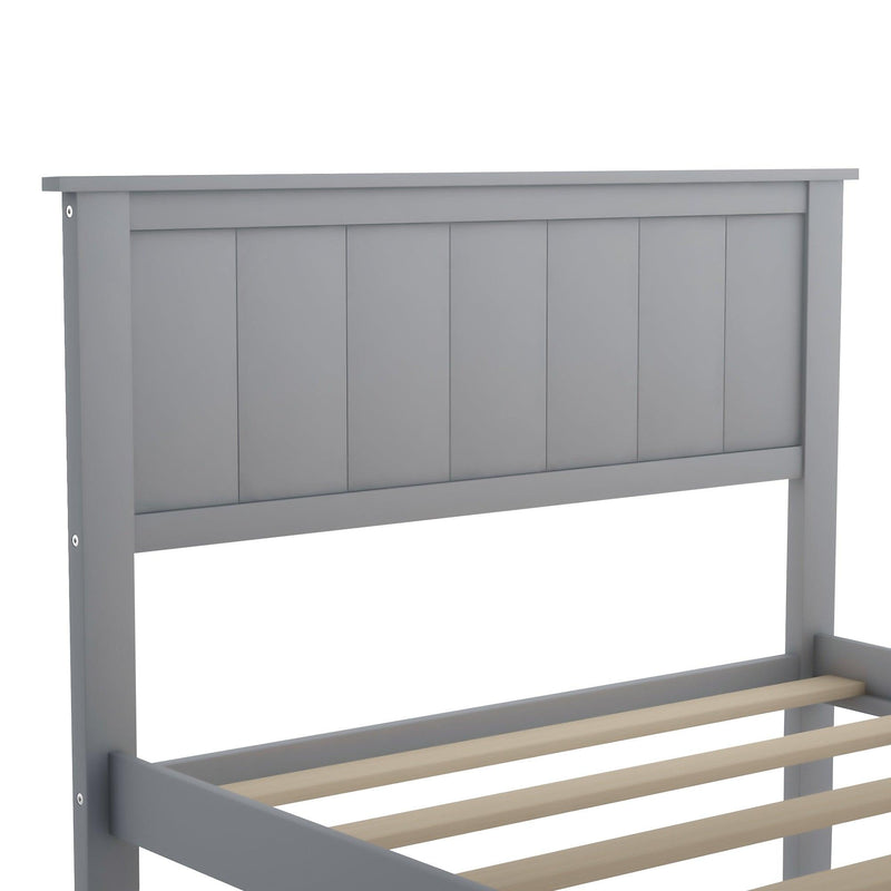 Twin Size Platform Bed with Under-bed Drawer, Gray - Urban Living Furniture (Los Angeles, CA)