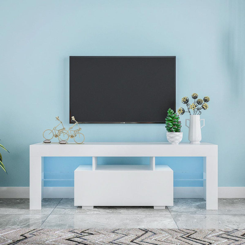 Entertainment TV Stand, Large TV Stand TV Base Stand with LED Light TV Cabinet. - Urban Living Furniture (Los Angeles, CA)