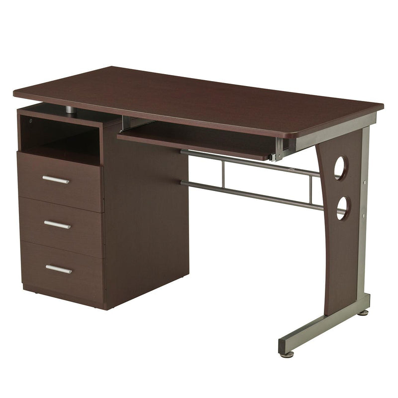 Techni Mobili Computer Desk with AmpleStorage, Chocolate