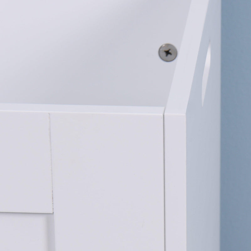 White Lift Top EntrywayStorage Cabinet with 2 Safety Hinge, Wooden Toy Box - Urban Living Furniture (Los Angeles, CA)