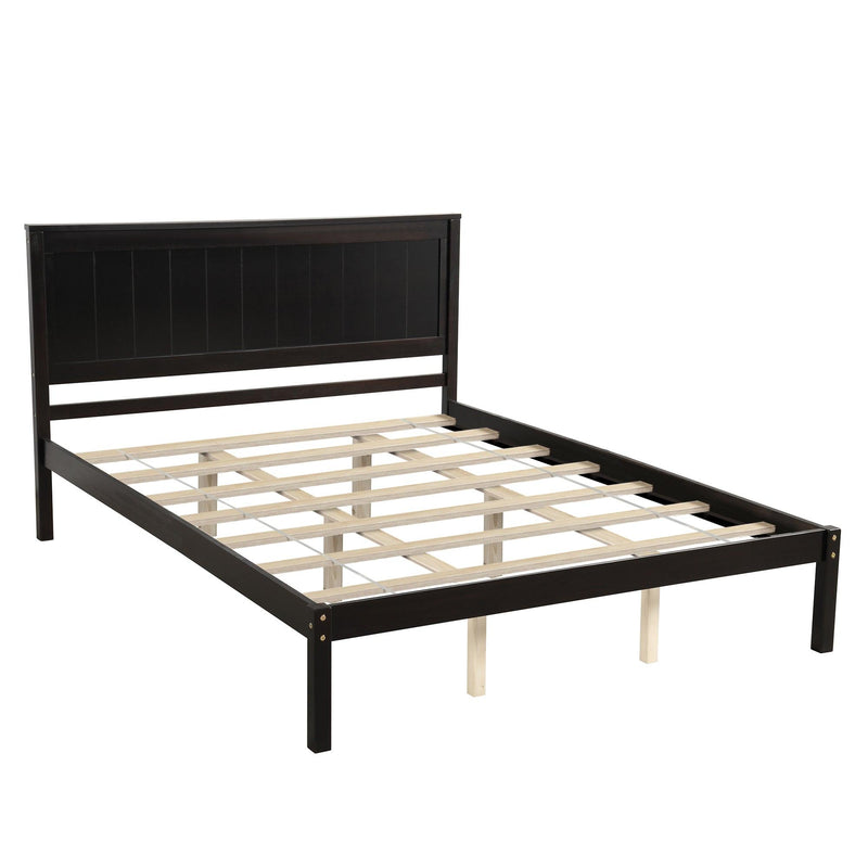 Platform Bed Frame with Headboard , Wood Slat Support , No Box Spring Needed ,Queen,Espresso - Urban Living Furniture (Los Angeles, CA)