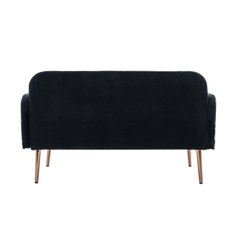 Velvet  Sofa , Accent sofa .loveseat sofa with metal feet