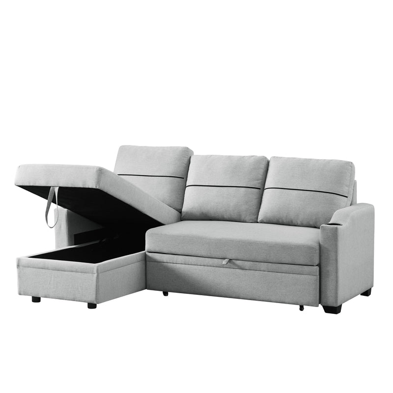 9191 Light gray pull-outStorage sofa - Urban Living Furniture (Los Angeles, CA)