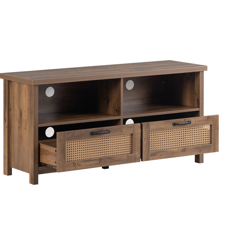 TV Stand FOR 55 INCH TV,With drawerStorage in the living room or media room,Modern TV cabinet, entertainment cabinet, media console,rustic browndesign,Modern TV cabinet, yellow - Urban Living Furniture (Los Angeles, CA)