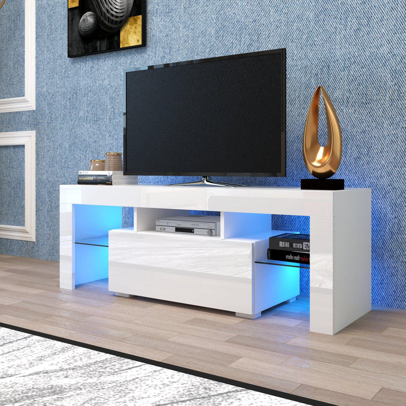 Entertainment TV Stand, Large TV Stand TV Base Stand with LED Light TV Cabinet. - Urban Living Furniture (Los Angeles, CA)