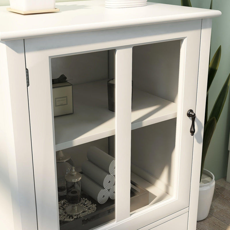 BuffetStorage cabinet with single glass doors and unique bell handle - Urban Living Furniture (Los Angeles, CA)