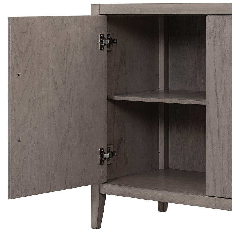 Storage Cabinet Sideboard Wooden Cabinet with 3 Metal handles and 3 Doors for Hallway, Entryway, Living Room, Bedroom, Adjustable Shelf - Urban Living Furniture (Los Angeles, CA)