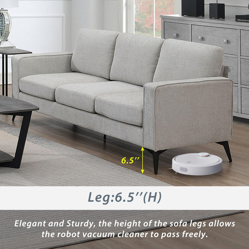 Modern 3-Piece Sofa Sets with Sturdy Metal Legs,Chenille Upholstered Couches Sets Including 3-Seat Sofa, Loveseat and Single Chair for Living Room Furniture Set (1+2+3 Seat) - Urban Living Furniture (Los Angeles, CA)