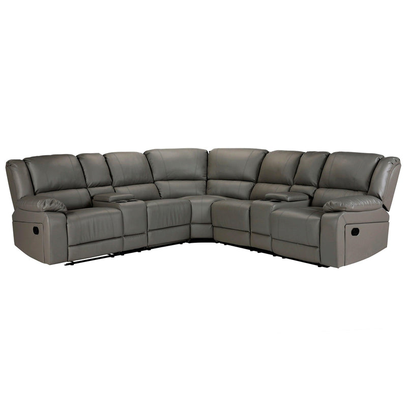 Sectional Manual Reclining Sofa GREY PU - Urban Living Furniture (Los Angeles, CA)