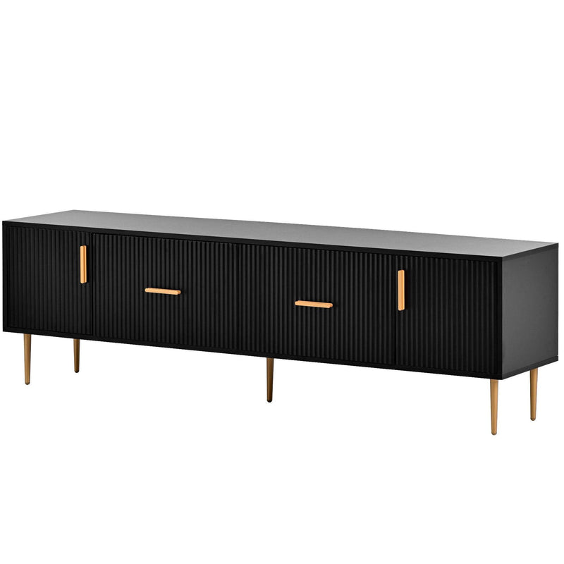 Modern TV Stand with 5 Champagne Legs - Durable, Stylish and Spacious，TVS Up to 75'' - Urban Living Furniture (Los Angeles, CA)