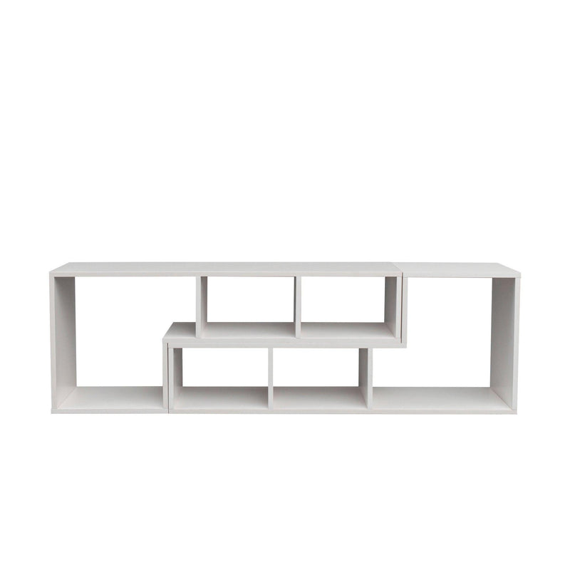 Double L-Shaped TV Stand，Display Shelf ，Bookcase for Home Furniture,White - Urban Living Furniture (Los Angeles, CA)