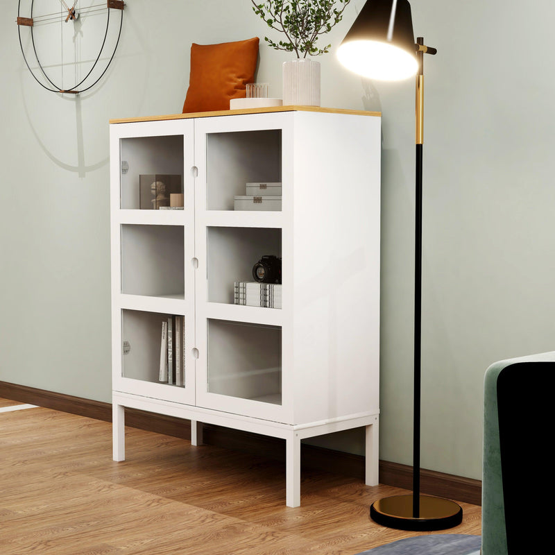 Two-door Three-tier Display Cabinet - Urban Living Furniture (Los Angeles, CA)