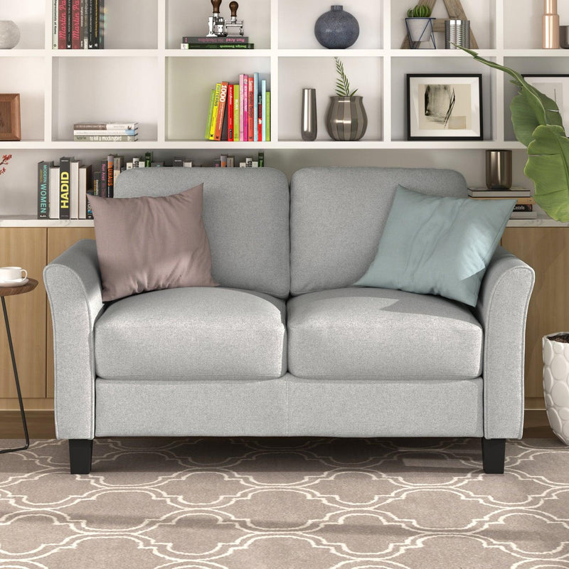 Living Room Furniture Love Seat Sofa Double Seat Sofa (Loveseat Chair)(Light Gray) - Urban Living Furniture (Los Angeles, CA)