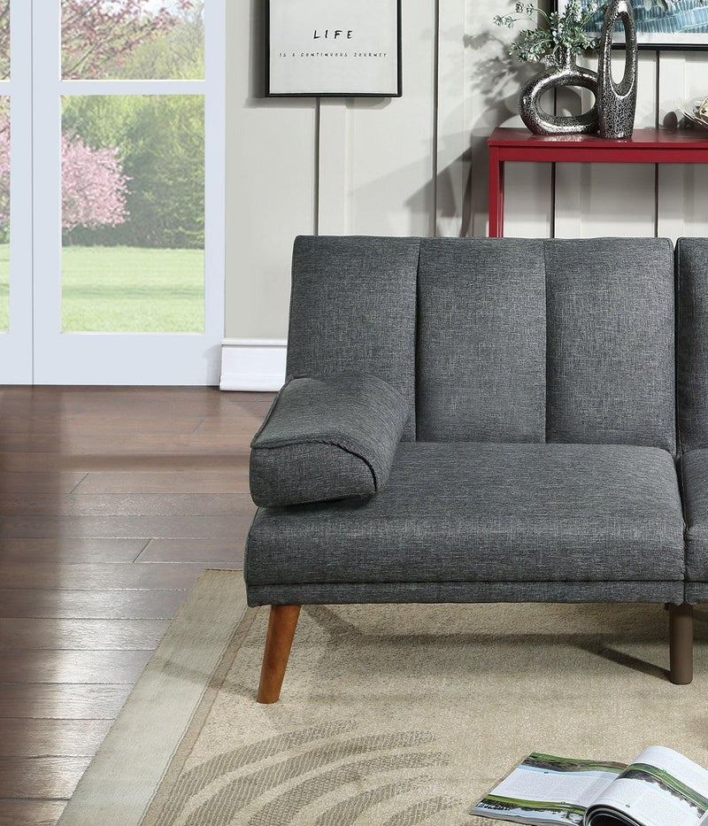 Blue Grey Polyfiber Adjustable Sofa Living Room Furniture Solid wood Legs Plush Couch - Urban Living Furniture (Los Angeles, CA)