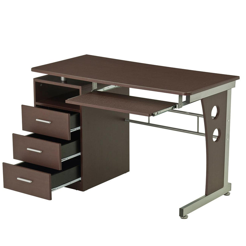 Techni Mobili Computer Desk with AmpleStorage, Chocolate - Urban Living Furniture (Los Angeles, CA)