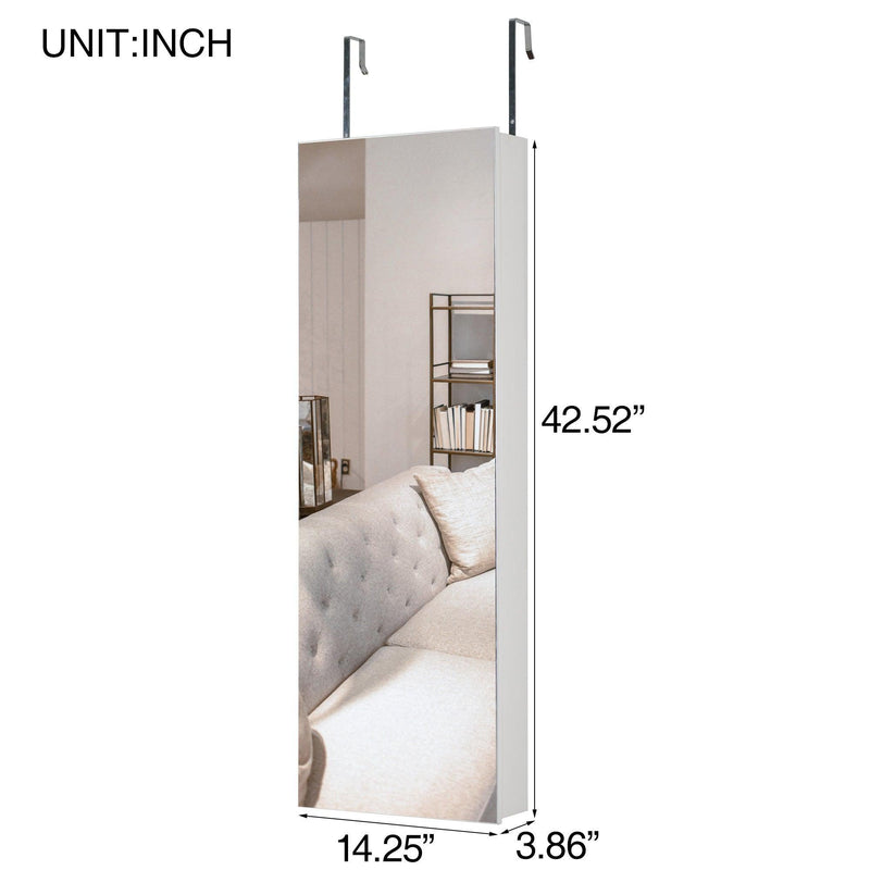 Full Mirror JewelryStorage Cabinet With with Slide Rail Can Be Hung On The Door Or Wall - Urban Living Furniture (Los Angeles, CA)