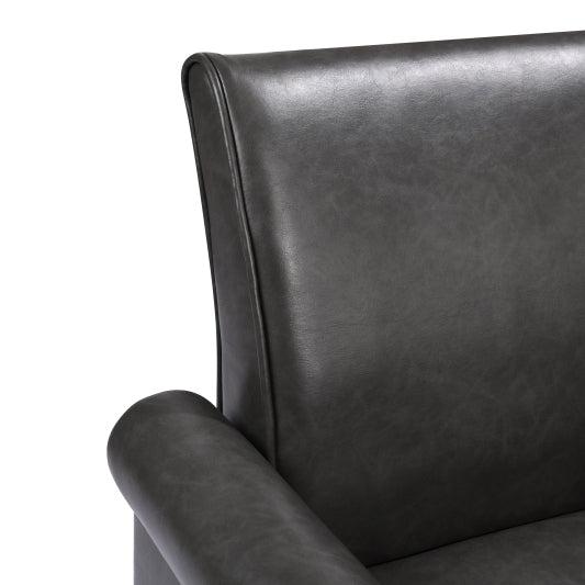 Accent Chairs, Comfy Sofa Chair, Armchair for Reading, Living Room, Bedroom, Office，Waiting Room, PU leather, Dark Grey - Urban Living Furniture (Los Angeles, CA)