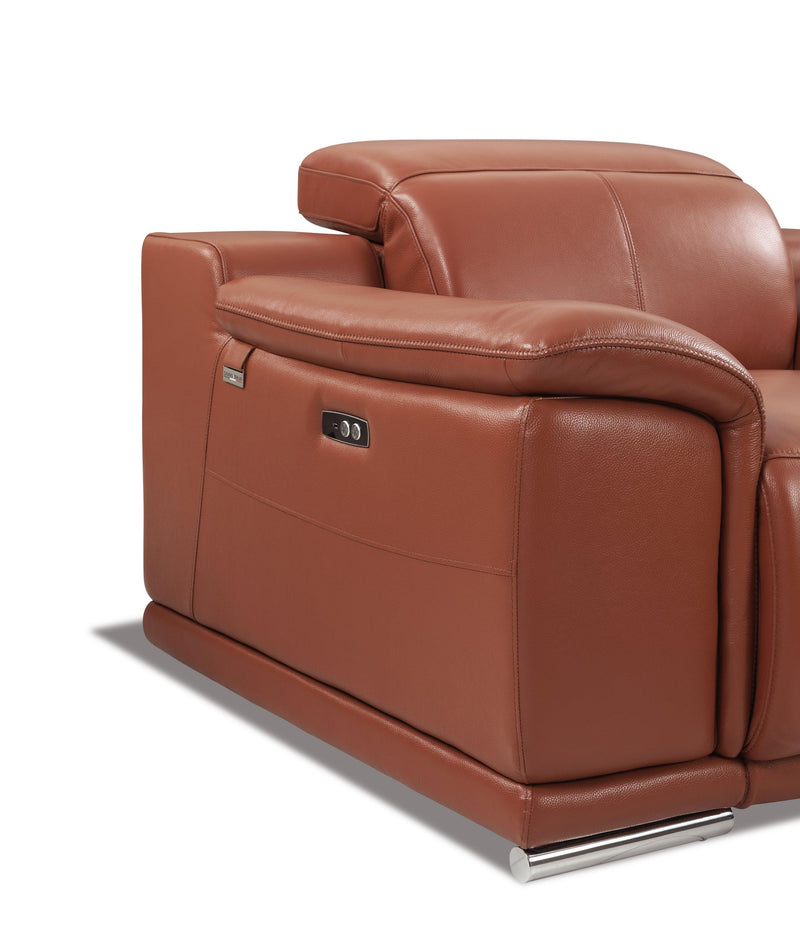 Global United Genuine Italian Leather Power Reclining Sofa