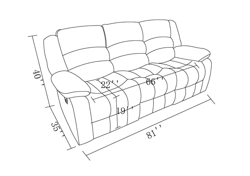 Global United Transitional Microfiber Fabric Upholstered Sofa - Urban Living Furniture (Los Angeles, CA)