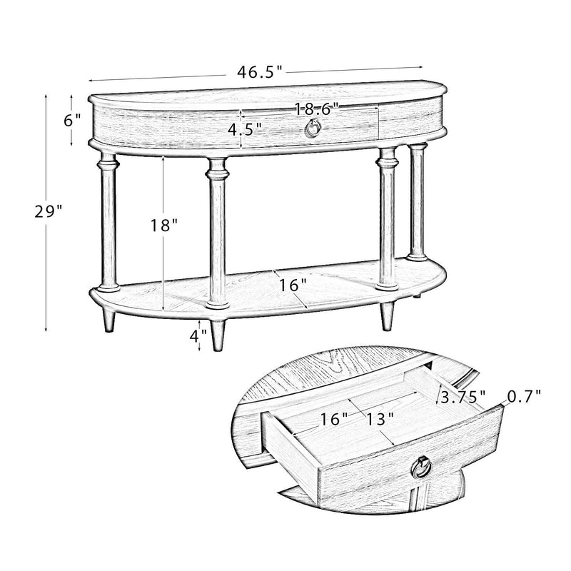 Protesilaüs 46'' Console Table