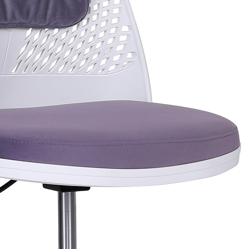 Office Task Desk Chair Swivel Home Comfort Chairs,Adjustable Height with ample lumbar support,White+Purple - Urban Living Furniture (Los Angeles, CA)