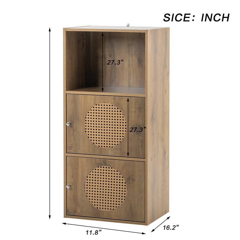 BathroomStorage cabinet,smallStorage cabinet,ratten locker,Children's bookcase，living room, bedroom, home office floor cabinet, rustic brown - Urban Living Furniture (Los Angeles, CA)