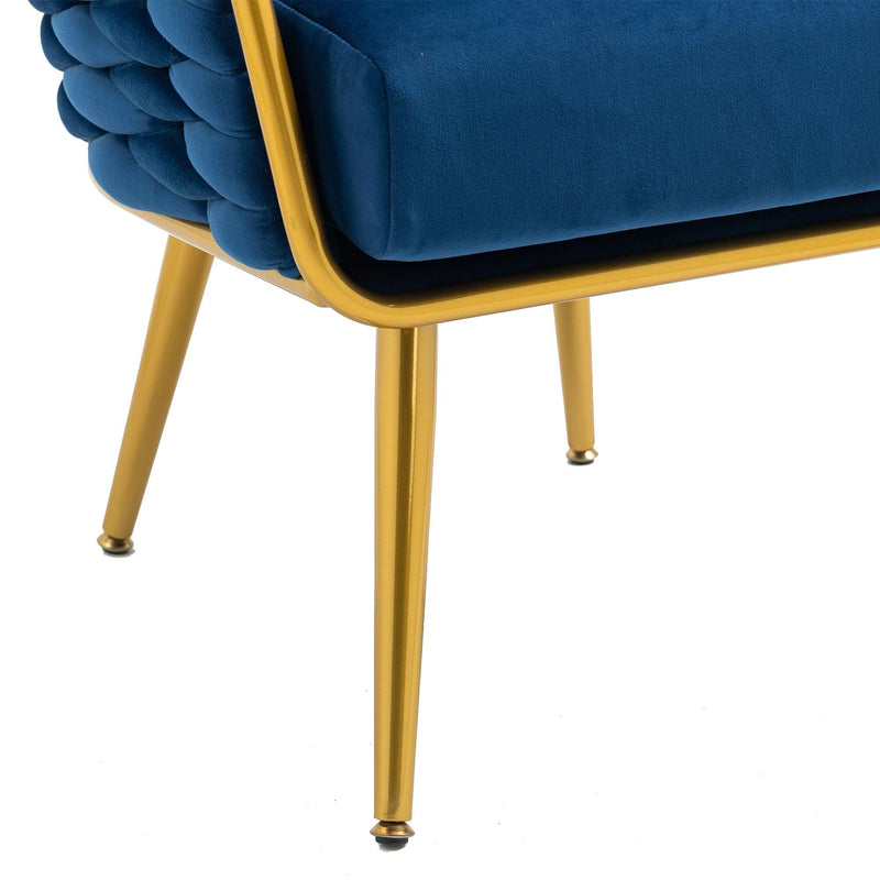 Velvet Accent ChairModern Upholstered Armchair Tufted Chair with Metal Frame, Single Leisure Chairs  for Living Room Bedroom Office Balcony - Urban Living Furniture (Los Angeles, CA)