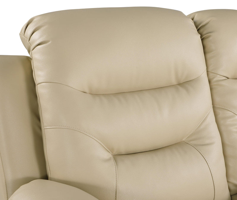 Global United  Leather Air Upholstered Reclining Sofa with Fiber Back - Urban Living Furniture (Los Angeles, CA)