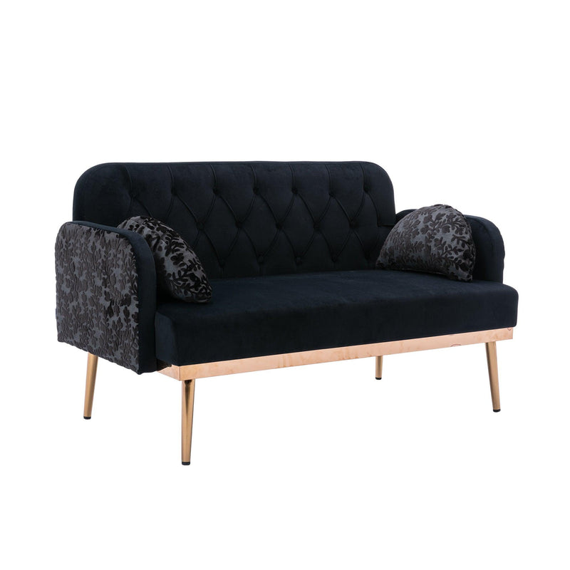 Velvet  Sofa , Accent sofa .loveseat sofa with metal feet - Urban Living Furniture (Los Angeles, CA)