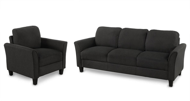 Living Room Furniture chair  and 3-seat Sofa (Black) - Urban Living Furniture (Los Angeles, CA)