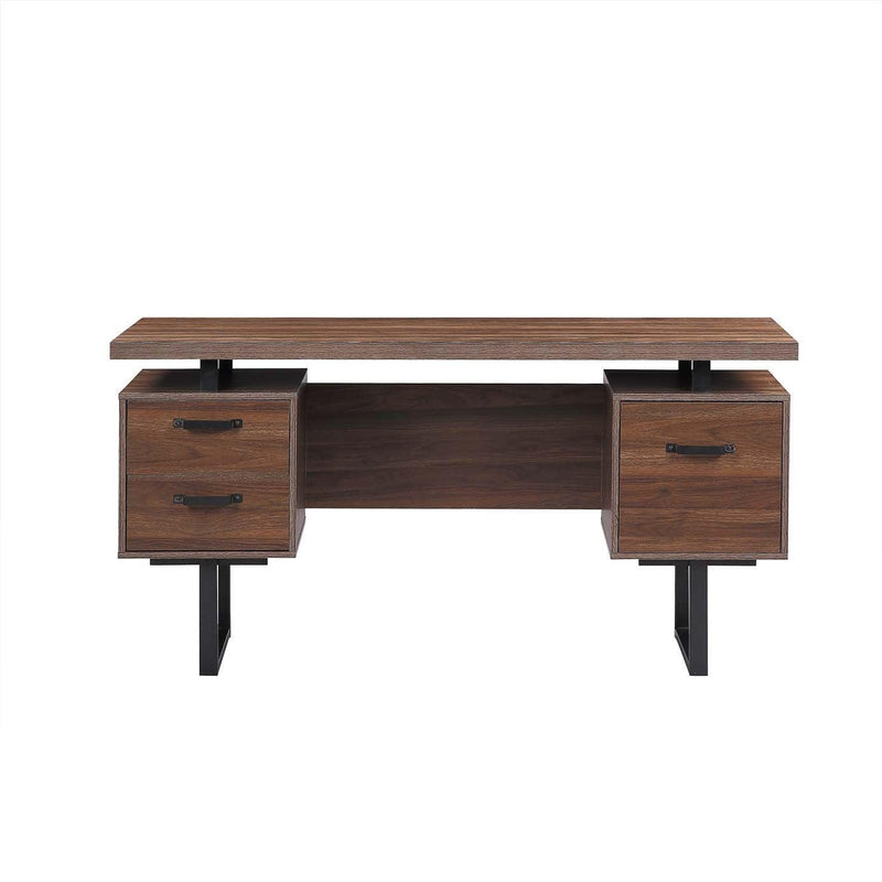 Home Office Computer Desk with Drawers/Hanging Letter-size Files, 59 inch Writing Study Table with Drawers - Urban Living Furniture (Los Angeles, CA)